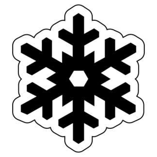Snow Flake Sticker (Black)